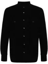 TOM FORD BLACK CORDUROY LONG-SLEEVE COTTON SHIRT