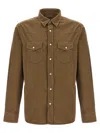 Tom Ford Cotton Corduroy Western Shirt In Brown
