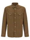 Tom Ford Cotton Corduroy Western Shirt In Brown