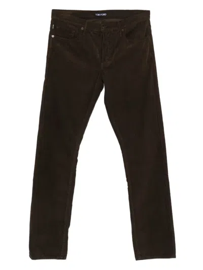 Tom Ford Corduroy Trousers In Brown