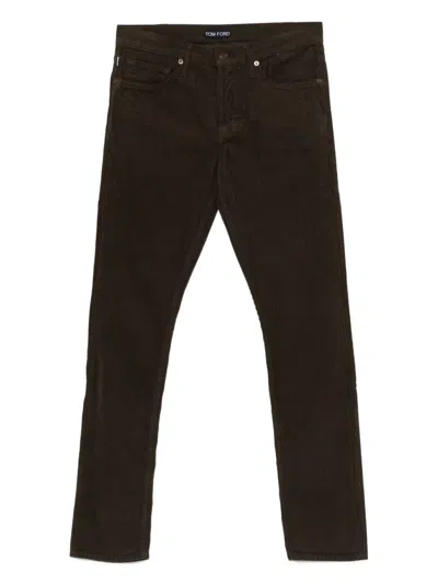 Tom Ford Corduroy Trousers In Green