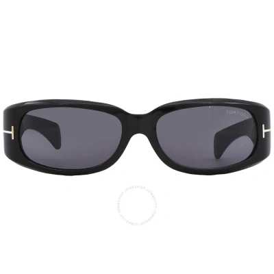 Tom Ford Corey Smoke Rectangular Unisex Sunglasses Ft1064 01a 59 In Black