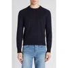 Tom Ford Cotton & Cashmere Crewneck Sweater In Hb745 Midnight Blue