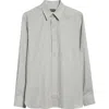 Tom Ford Melange Fluid Shirt In Gray