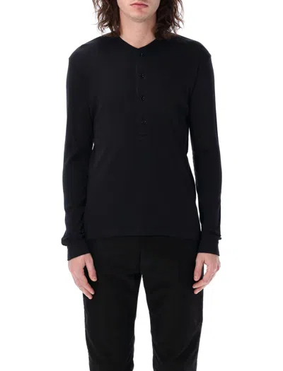 TOM FORD TOM FORD COTTON AND MODAL RIB HENLEY