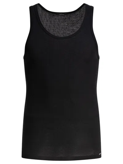 Tom Ford Cotton And Modal Tank Top T-shirts Black