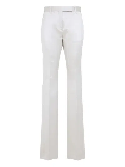 Tom Ford Tailored Trousers With Front Crease And Pockets In White