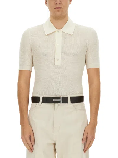 TOM FORD COTTON AND SILK POLO SHIRT