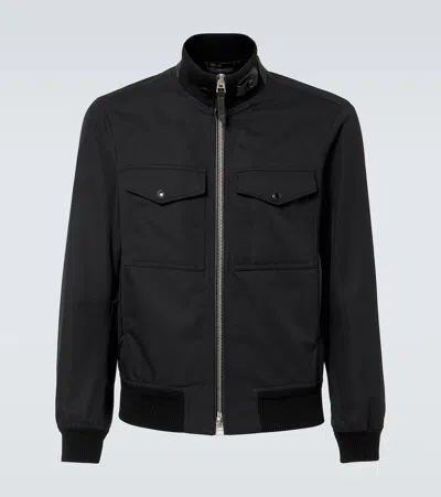 Tom Ford Cotton And Silk Twill Blouson In Black
