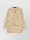 Tom Ford Cotton And Silk Twill Safari Tunic In Neutrals