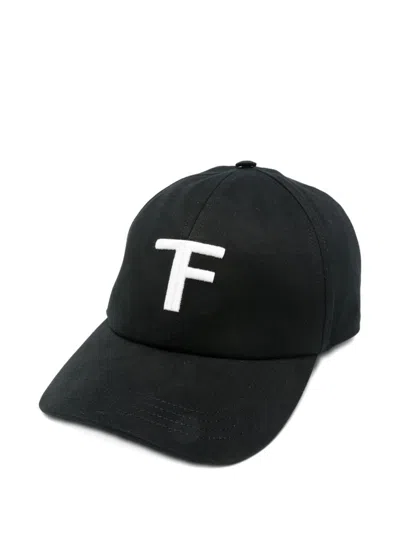 Tom Ford Logo-embroidered Baseball Cap In Black