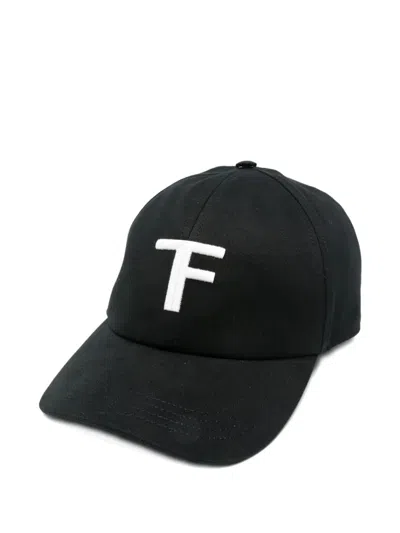 Tom Ford Cotton Baseball Cap In Black