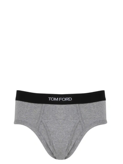 Tom Ford Cotton Bipack Briefs In Grey