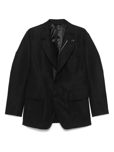 Tom Ford Cotton-blend Blazer In Black