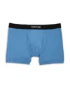 Tom Ford Cotton Blend Boxer Briefs In Mid Blue