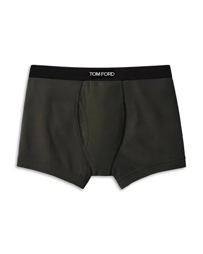 Tom Ford Cotton Blend Boxer Briefs In Gray