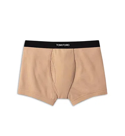Tom Ford Cotton Blend Boxer Briefs In Nude