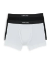 Tom Ford Men Pack Of Two Boxers In Black/white