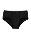 Tom Ford Cotton Blend Briefs In Black