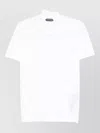 Tom Ford White Crewneck T-shirt With Logo Embroidery On The Front And Perforated Design In Cotton Man In White