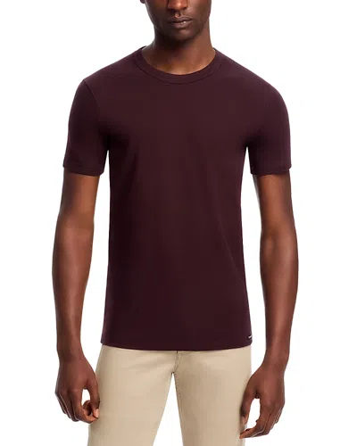 Tom Ford Cotton Blend Crewneck Tee In Viola Medi