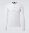 Tom Ford Cotton-blend Henley Shirt In White