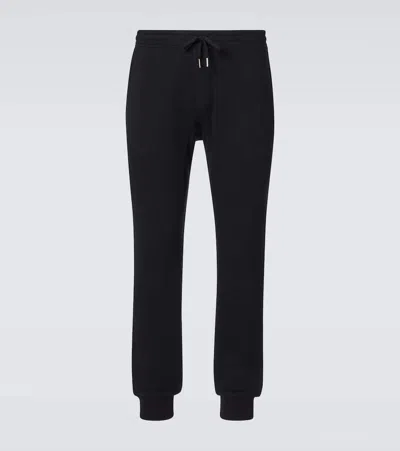Tom Ford Cotton-blend Jersey Sweatpants In Silver