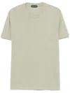 Tom Ford Cotton Blend Melange Crew Neck T-shirt Clothing In Green