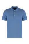 Tom Ford Lyocell Piquet Polo Shirt In Blue