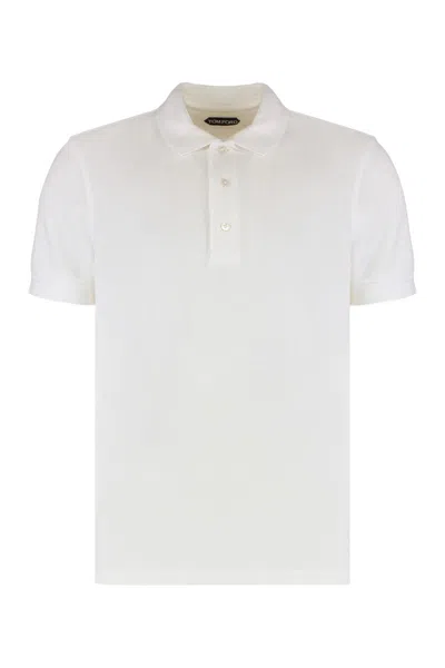 TOM FORD TOM FORD COTTON BLEND PIQUÉ POLO SHIRT