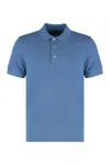 Tom Ford Lyocell Piquet Polo Shirt In Blue