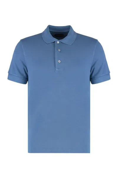 TOM FORD TOM FORD COTTON BLEND PIQUÉ POLO SHIRT