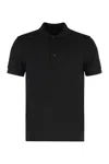 Tom Ford Classic Black Pique Polo With Textured Finish
