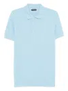 Tom Ford Sky Blue Solid Polo In Blue