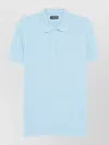 Tom Ford Cotton Blend Polo Shirt Short Sleeve In Blue