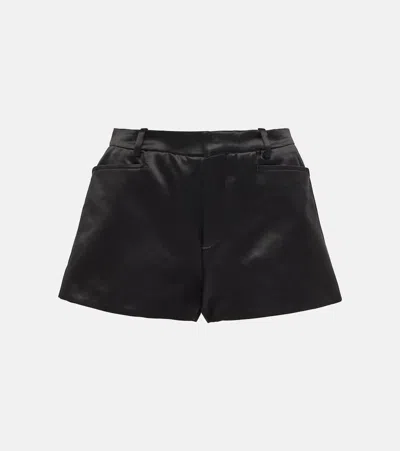 Tom Ford Cotton Blend Duchesse Shorts In Black
