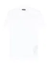 Tom Ford White Crewneck T-shirt With Logo Embroidery On The Front And Perforated Design In Cotton Man In White