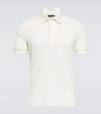 Tom Ford Cotton-blend Terry Polo Shirt In Multi
