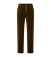 Tom Ford Cotton-blend Velour Sweatpants In Green
