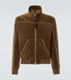 Tom Ford Cotton-blend Velvet Track Jacket In Olive Green