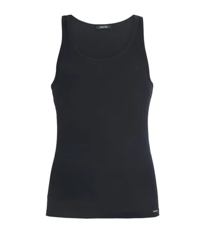 Tom Ford Cotton-blend Vest In Black