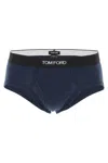 Tom Ford Cotton Briefs With Elastic Band In Blue
