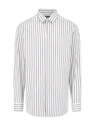 Tom Ford Cotton Button-down Shirt With Mother-of-pearl Buttons In White