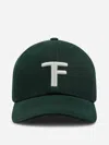 Tom Ford Tf Embroidered Leather-trimmed Baseball Cap In Green