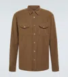 Tom Ford Cotton Corduroy Western Shirt In Mocha