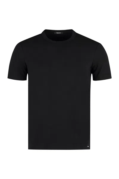 Tom Ford Men's Cotton Crew-neck T-shirt In Blue