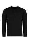 Tom Ford Maglia Henley In Black