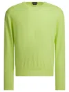 Tom Ford Cotton Knit Crew Neck Sweater In Green