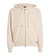 Tom Ford Vintage Garment Zip Hoodie In Ivory