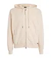 Tom Ford Vintage Garment Zip Hoodie In Ivory